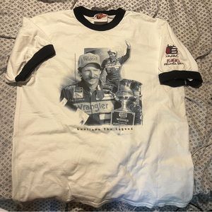 Dale Earnhardt Sr T Shirt Vintage Winner's Circle white black XL Wrangler 1986